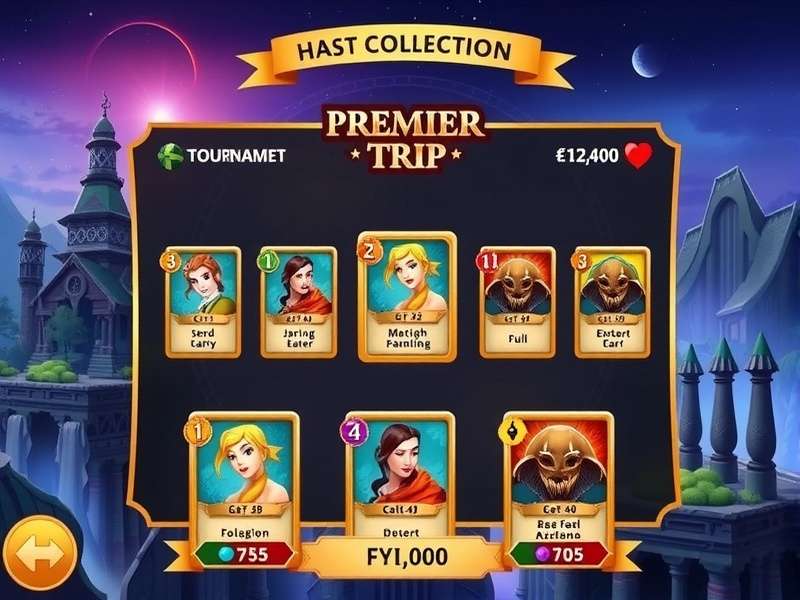 Cardamom Premier Trip tournament interface